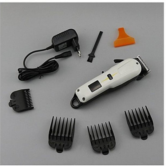Tondeuse Électrique Rechargeable - Geemy - GM- 6018 - Cheveux Et Barbe - Pour Homme Et Enfants - Blanc